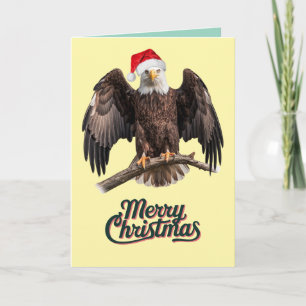 Cartão De Festividades Bald Eagle Natal