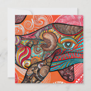 Cartão De Festividades Baleia Uau