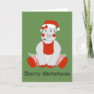 Cartão De Festividades Ballerina Rhino - Especial de Natal
