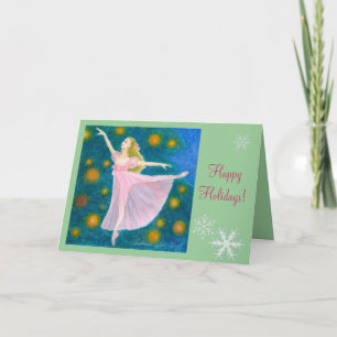 Cartão De Festividades Ballet Holiday Greetings - Clara