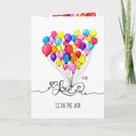 Cartão De Festividades BALLOON LOVE está no ar | Coração | Namorados