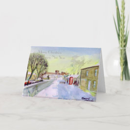Cartão De Festividades Bamburgh Village Christmas card