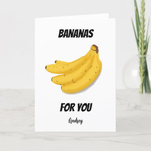 Cartão De Festividades Bananas do Dia dos Namorados Para Você