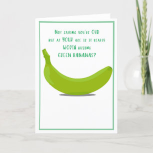 Cartão De Festividades Bananas verdes