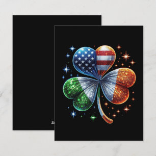 Cartão De Festividades Bandeira americano-irlandesa DIA DE SÃO PATRÍCIO
