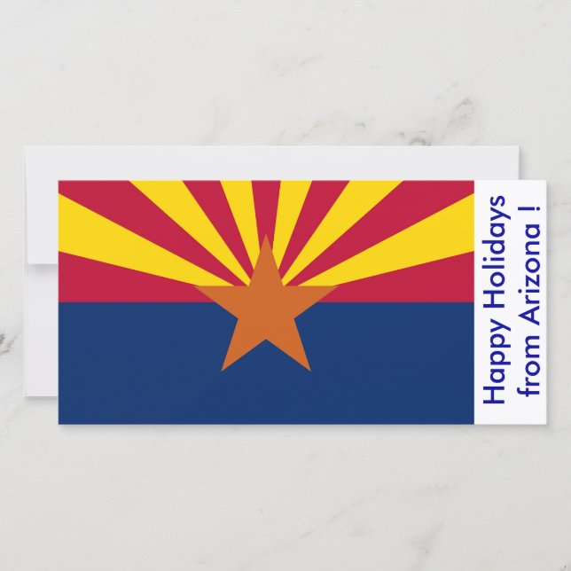 Cartão De Festividades Bandeira da Arizona, feriados felizes dos EUA (Frente)