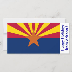 Cartão De Festividades Bandeira da Arizona, feriados felizes dos EUA