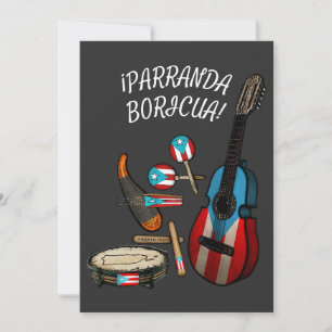 Cartão De Festividades Bandeira de Porto Rico Parranda Boricua