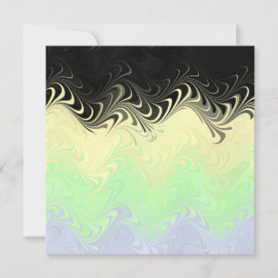Cartão De Festividades Bandeira do Abstrato Cassgender Pride Boho Wavy Ma