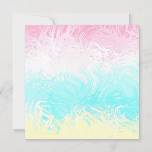 Cartão De Festividades Bandeira do Orgulho Abstrato Boho Swirly Groovy Ge