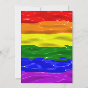 Cartão De Festividades Bandeira do orgulho da gloss líquido SlipperyJoe's