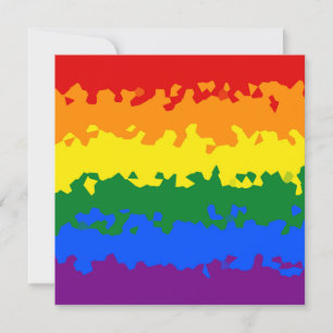 Cartão De Festividades Bandeira do Orgulho Mosaico do Funky Boho Abstrato