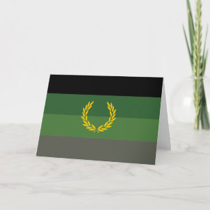 Cartão De Festividades Bandeira do Orgulho Uniforme Militar