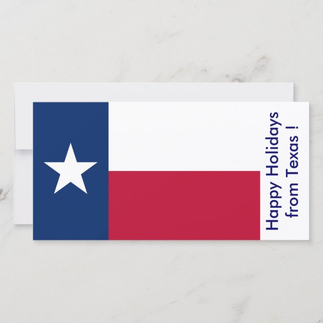 Cartão De Festividades Bandeira do Texas, Feliz Feriados dos EUA (Frente)