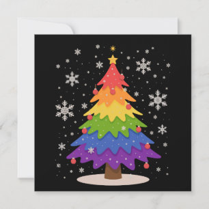 Cartão De Festividades Bandeira LGBT Árvore de Natal Feliz Natal Orgulho