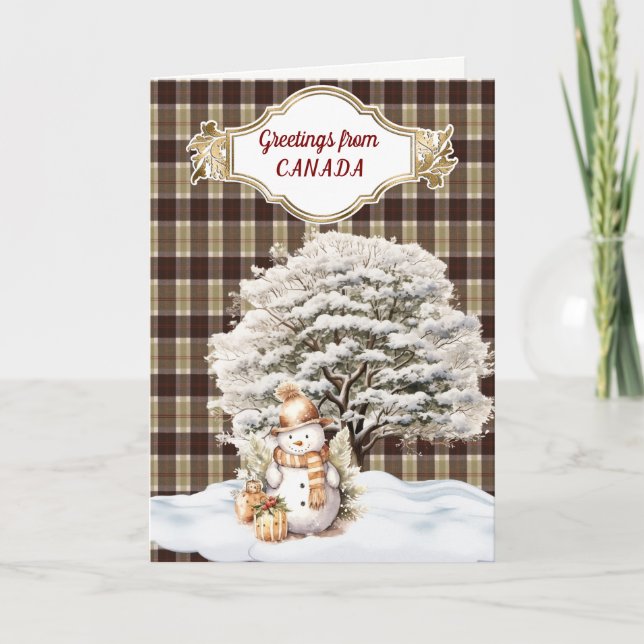 Cartão De Festividades Bannockbane Tartan Natal (Frente)