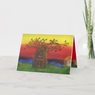 Cartão De Festividades Baobab Christmas Tree