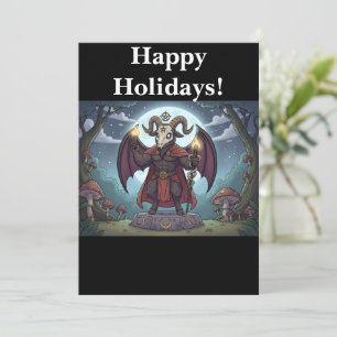Cartão De Festividades Baphomet Cartoonizado