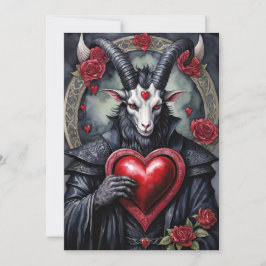 Cartão De Festividades Baphomet Dia dos Namorados Gótico Amor