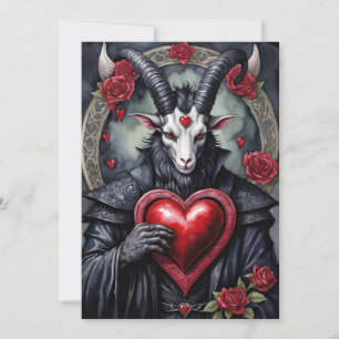 Cartão De Festividades Baphomet Dia dos Namorados Gótico Amor