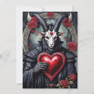 Cartão De Festividades Baphomet Dia dos Namorados Gótico Amor