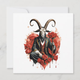 Cartão De Festividades Baphomet Dia dos Namorados Gótico Amor