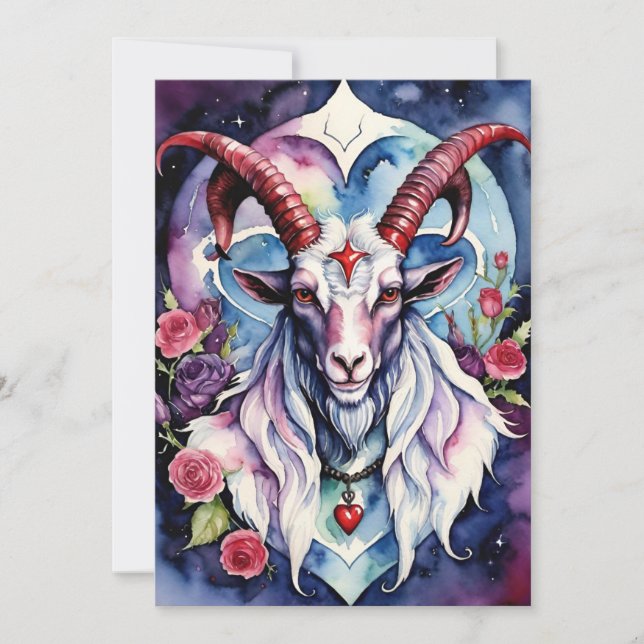 Cartão De Festividades Baphomet Gothic Valentine's Day Every Realm (Frente)