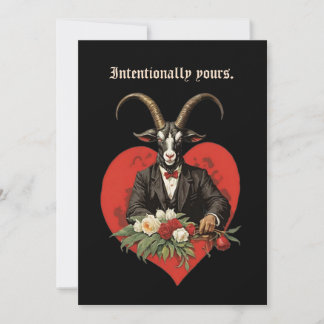 Cartão De Festividades Baphomet Gothic Valentine's Day Intention