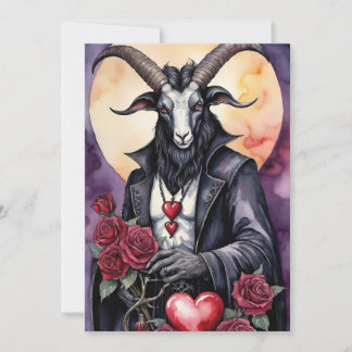 Cartão De Festividades Baphomet Gothic Valentine's Day Love
