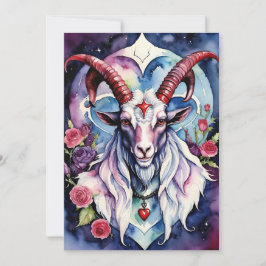 Cartão De Festividades Baphomet Gótico Dia dos Namorados Todo o Reino