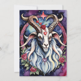 Cartão De Festividades Baphomet Gótico Dia dos Namorados Todo Reino