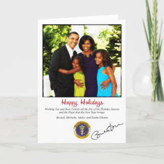 Cartão De Festividades Barack Obama Holiday Christmas Card