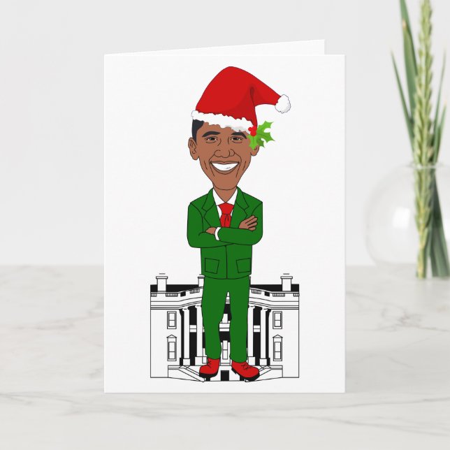 Cartão De Festividades barack obama santa claus (Frente)