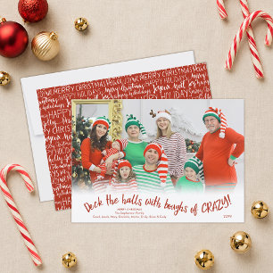 Cartão De Festividades Baralho de Fotos de Natal Engraçado Decore os Corr