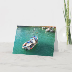 Cartão De Festividades Barcos de pesca em Jersey