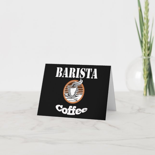Cartão De Festividades Barista Coffee (Frente)