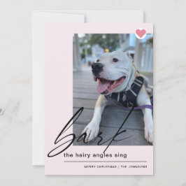 Cartão De Festividades Bark Moderno Os Angles Peludos Cantam Cachorro