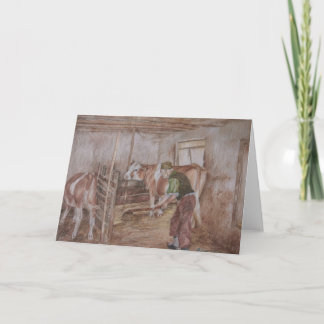 Cartão De Festividades Barn Chores