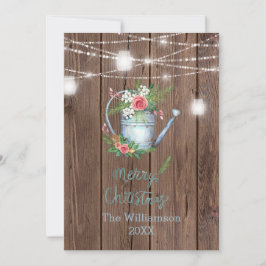 Cartão De Festividades Barn Wood Brussel Feliz Natal Floral