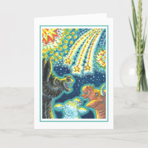 CARTÃO DE FESTIVIDADES BARNYARD FARM ANIMAIS EM QUARTO DE JULHO, FANTÁSTI