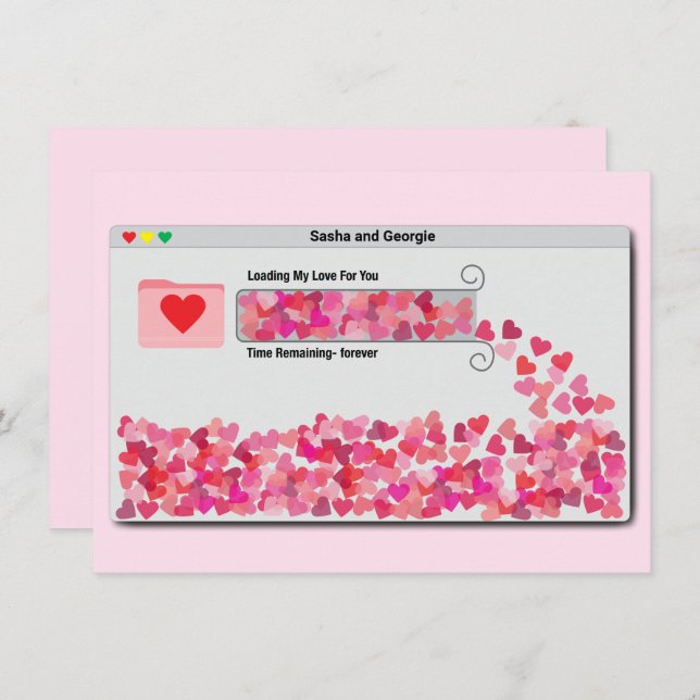 Cartão De Festividades Barra de Progresso Divertida da Janela do Computad (Frente/Verso)