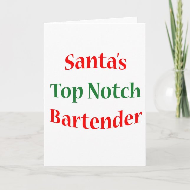 Cartão De Festividades BartenderTop Notch (Frente)