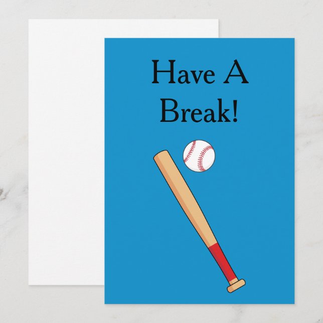 Cartão De Festividades Baseball Bat com Ball Personalize (Frente/Verso)