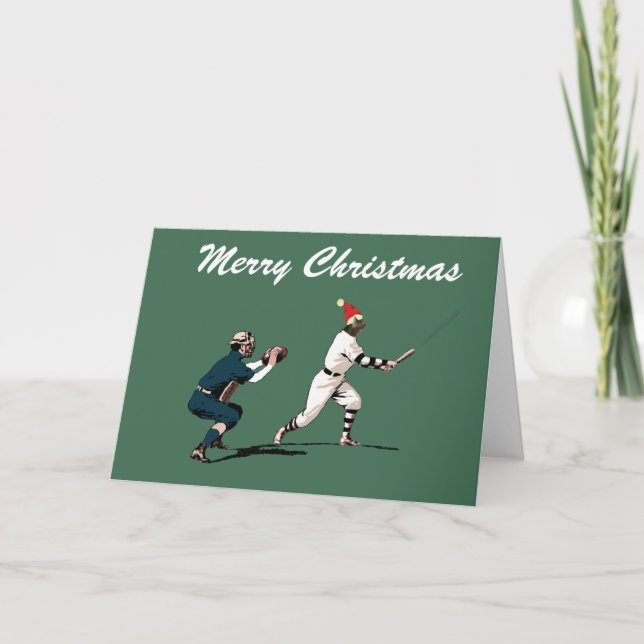 Cartão De Festividades baseball christmas cards (Frente)