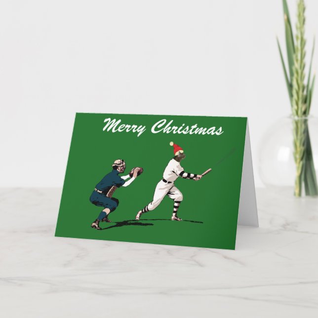 Cartão De Festividades baseball christmas cards (Frente)