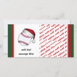 Cartão De Festividades Baseball de Natal