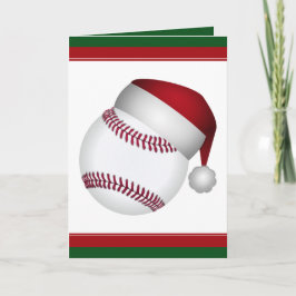 Cartão De Festividades Baseball de Natal