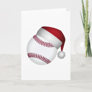 Cartão De Festividades Baseball de Natal