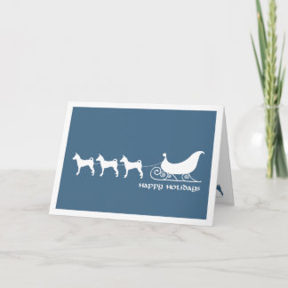 Cartão De Festividades Basenjis Pulling Santa's Sleigh