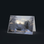 Cartão De Festividades Basingstoke Canal in Winter snow Christmas card<br><div class="desc">customise this Christmas card with your own text on the front cover and inside,  this card features an image of the Basingstoke Canal at St. Johns in winter by Steve Hughes.</div>